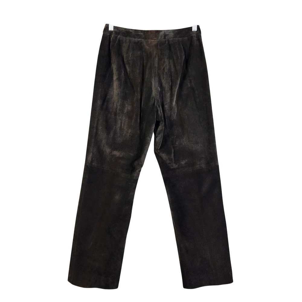 Carlisle Womens Vintage Calf Suede‎ Leather Pants Size 8 Straight Leg High Rise - Picture 3 of 15